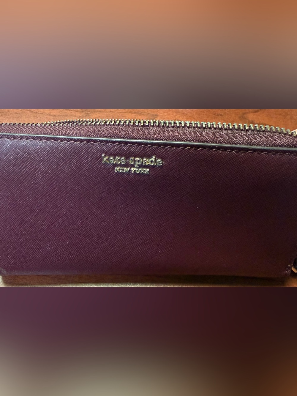 Kate Spade Mahogany Clutch Wallet